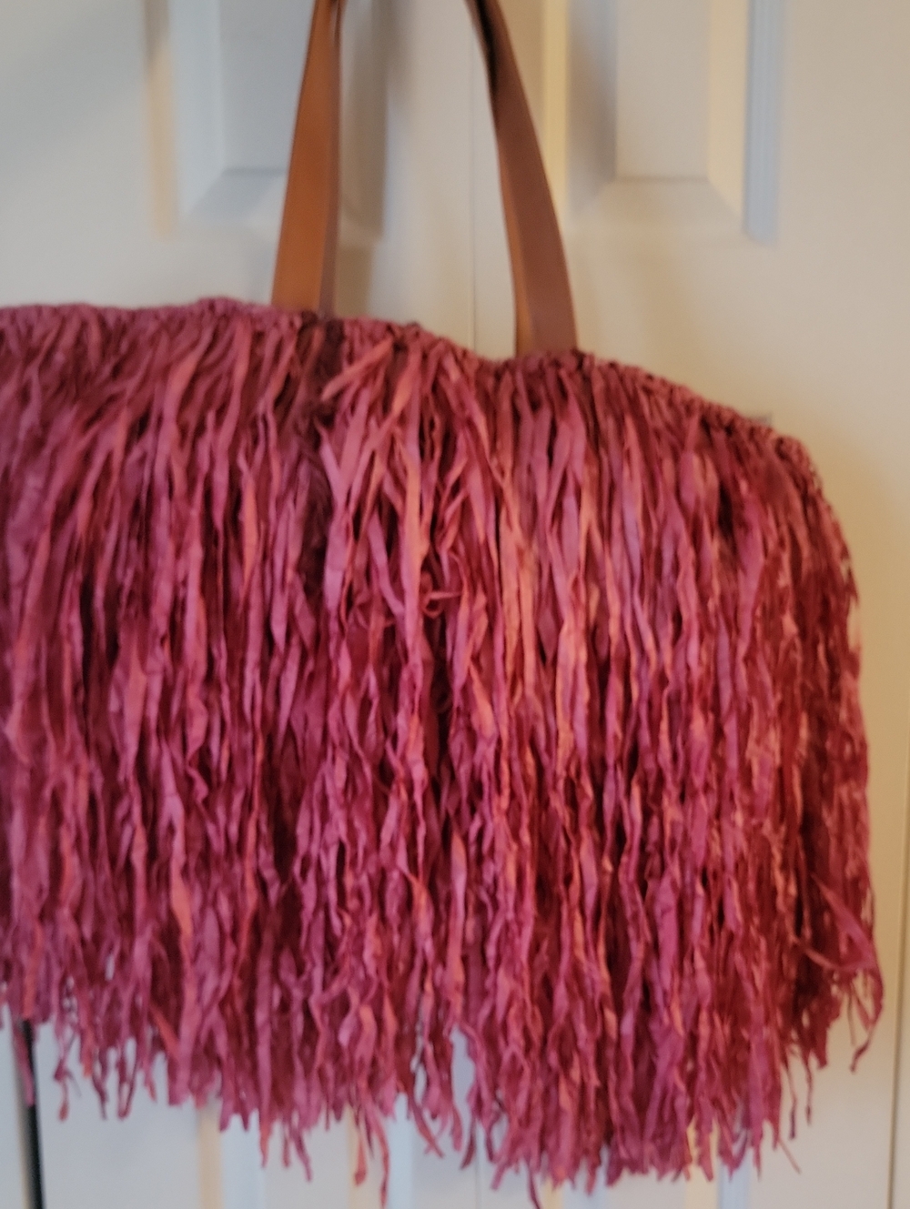 Upcycled Wine Colored Tote Bag